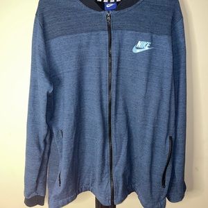 Nike full zip crew neck sweater